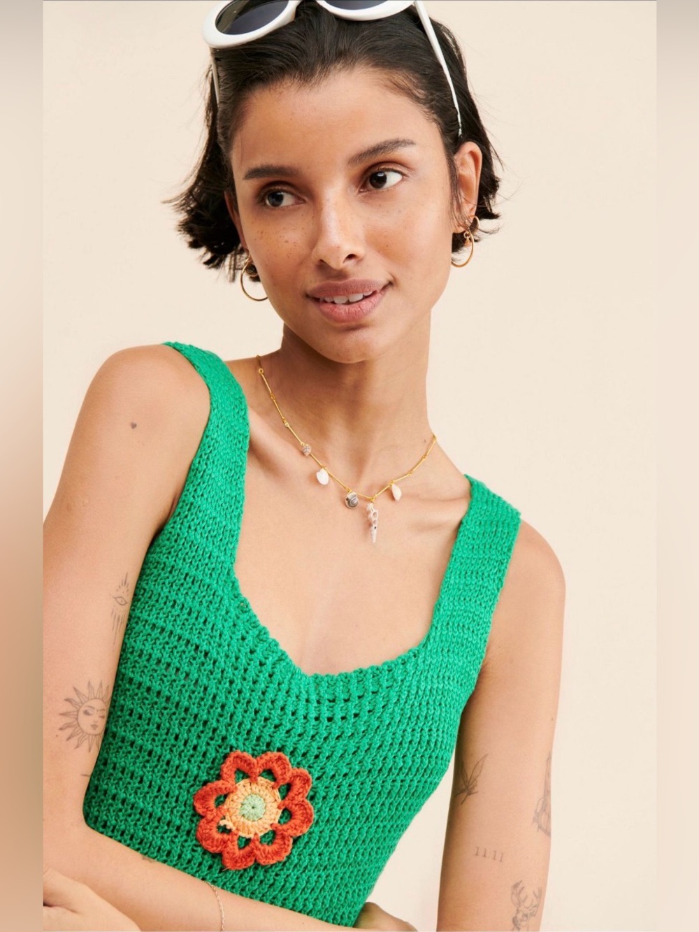 Greylin Taliah Green Crochet Knit Dress S Anthropologie EUC - Picture 3 of 8